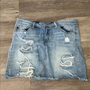 Judy Blue Denim Distressed Mini Skirt